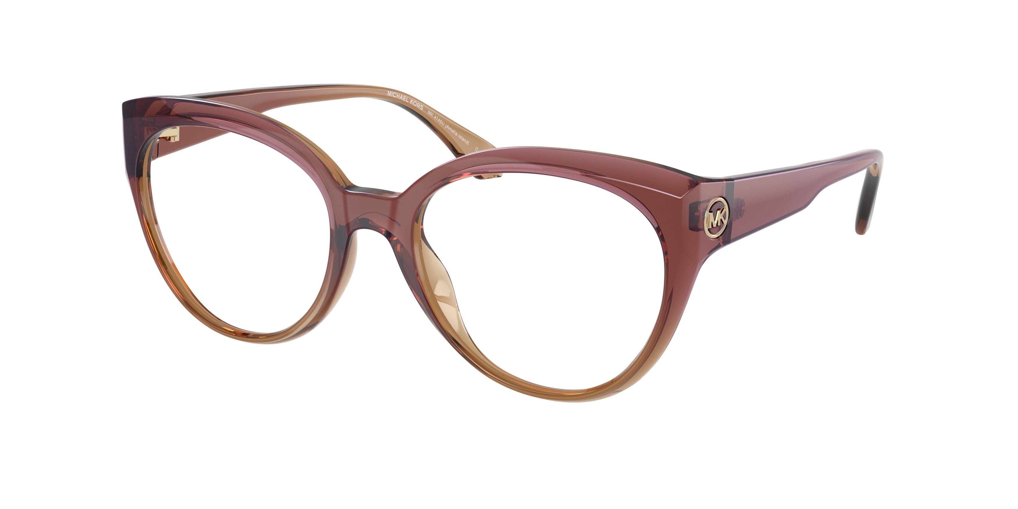 Gafas Oftálmicas Michael Kors Amelia Island MK4145U Marrón claro rosa empolvado