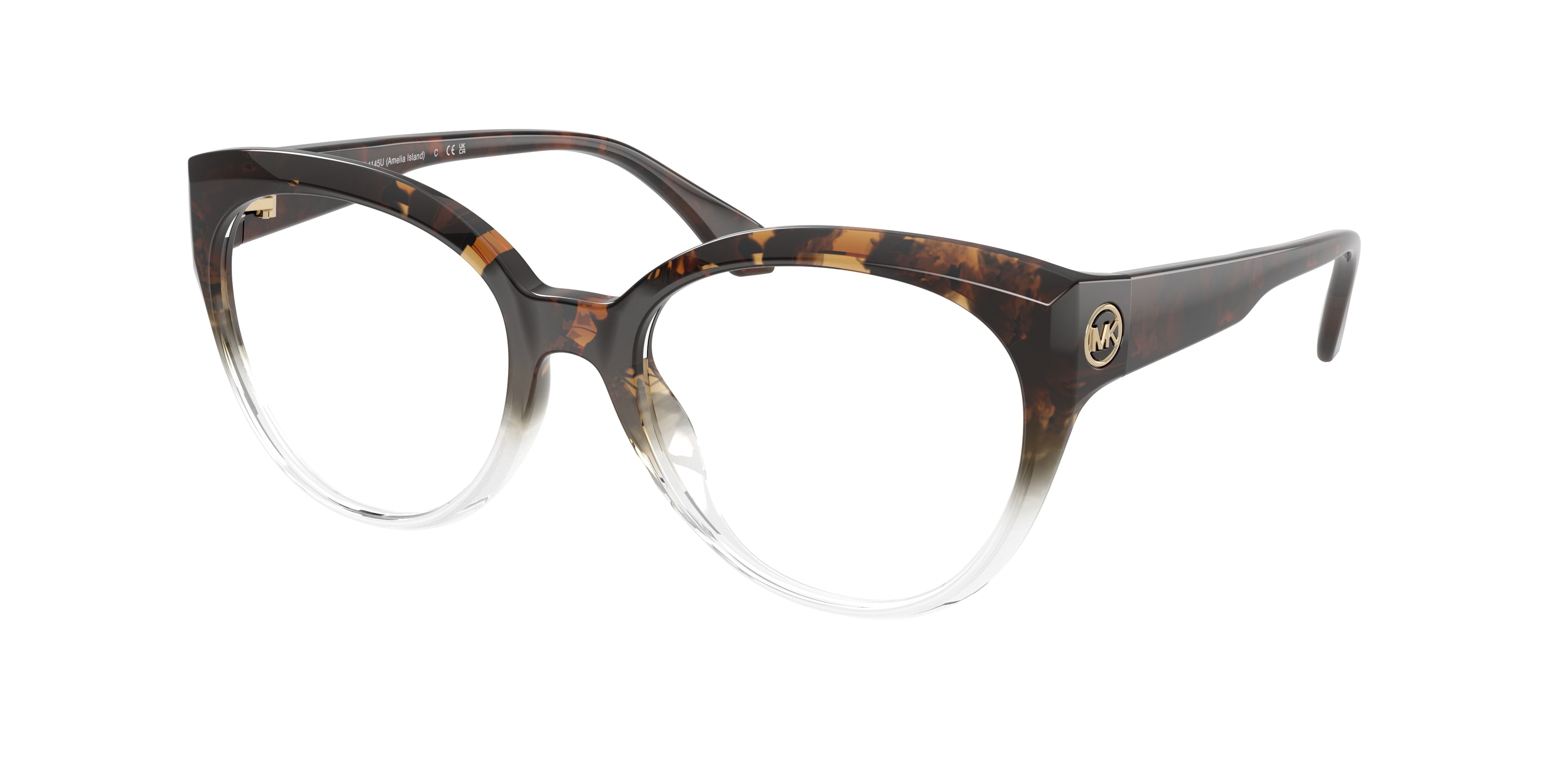 Gafas Oftálmicas Michael Kors Amelia Island MK4145U Tortuga oscura a transparente