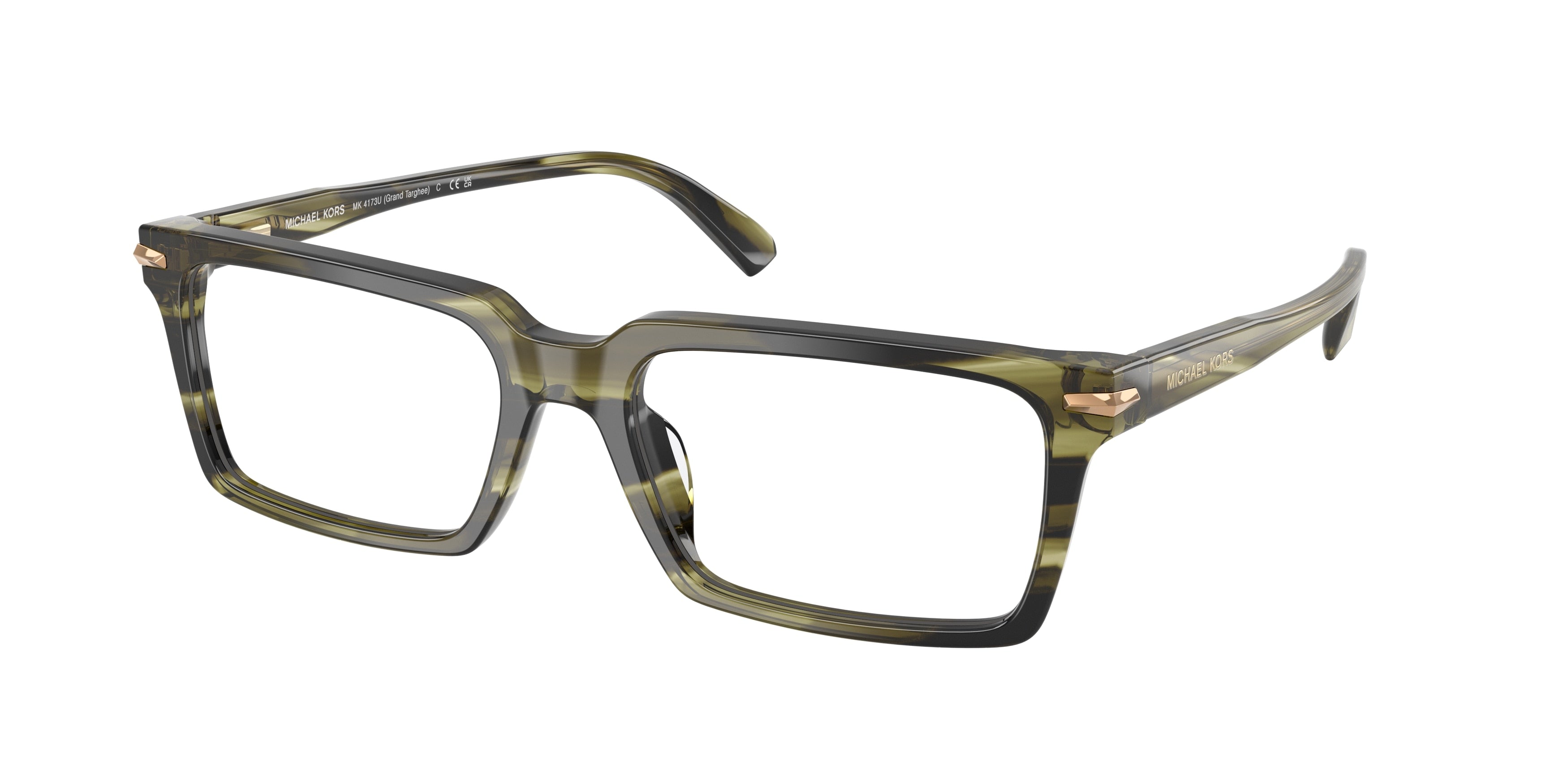 Gafas Oftálmicas Michael Kors Grand Targhee MK4173U Cuerno Verde Olivo