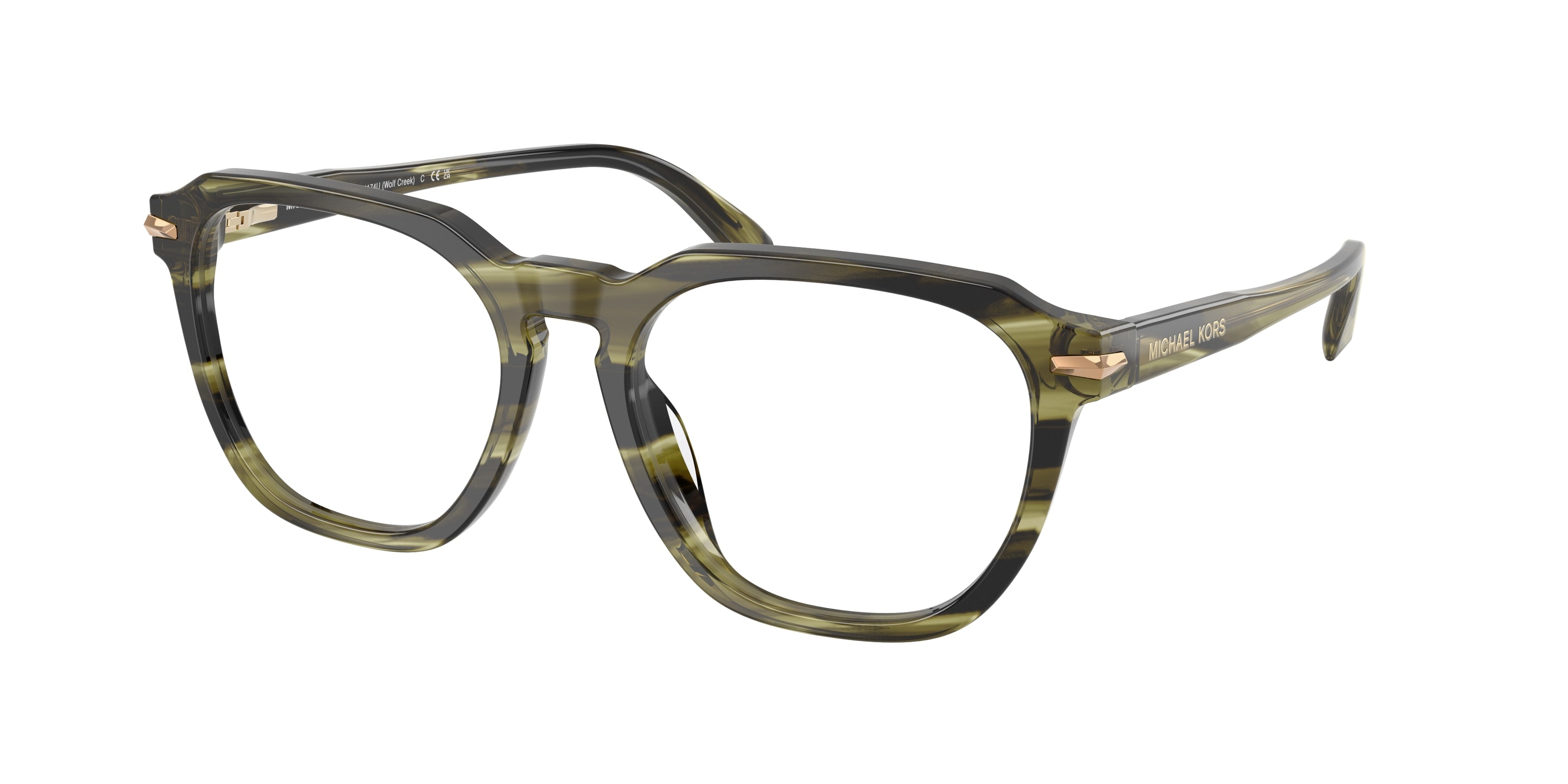 Gafas Oftálmicas Michael Kors Wolf Creek MK4174U Cuerno Verde Olivo