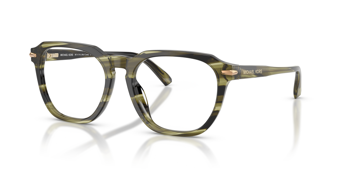 Gafas Oftálmicas Michael Kors Wolf Creek MK4174U Cuerno Verde Olivo