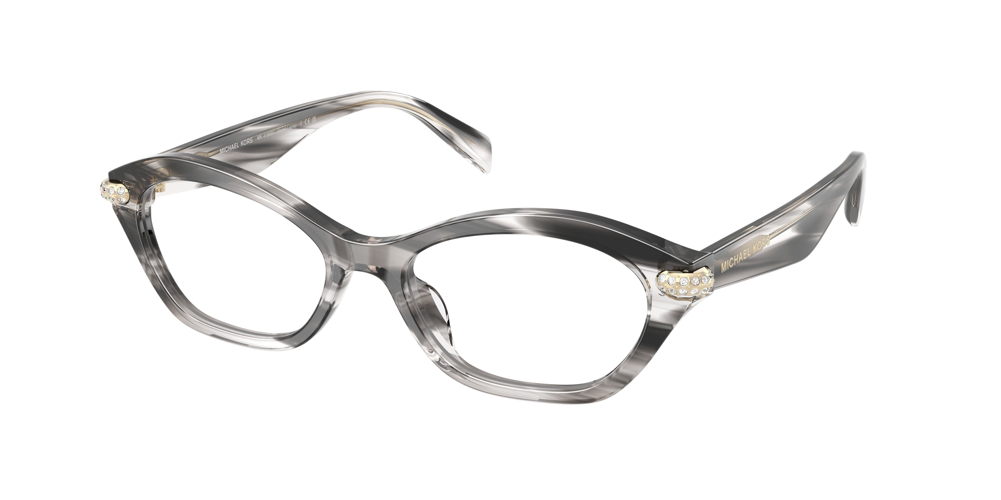 Gafas Oftálmicas Michael Kors Saint Lucia MK4186BU Cuerno Negro