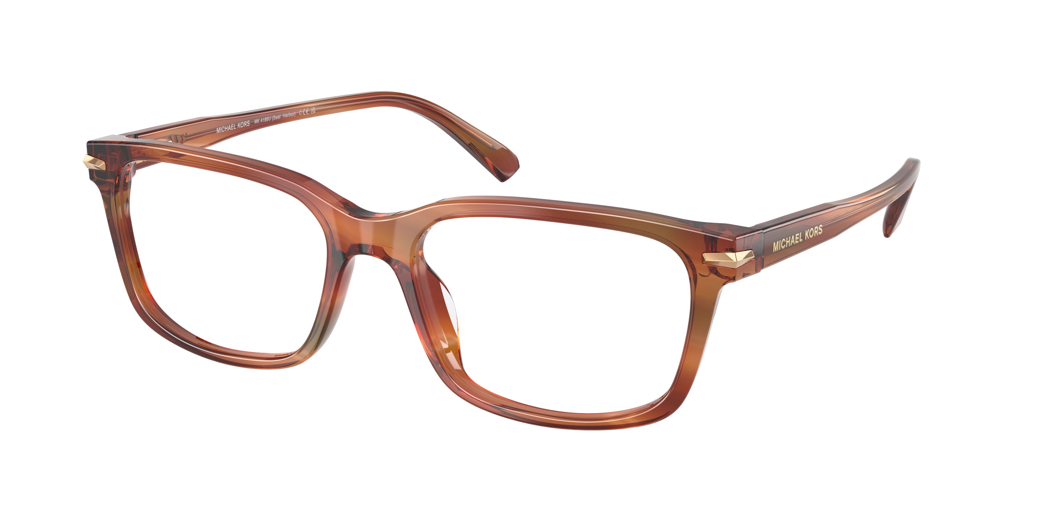 Gafas Oftálmicas Michael Kors Seal Harbor MK4188U Cuerno Marrón