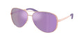 Gafas de Sol Michael Kors Chelsea MK5004 Oro Rosa y Púrpura Espejado