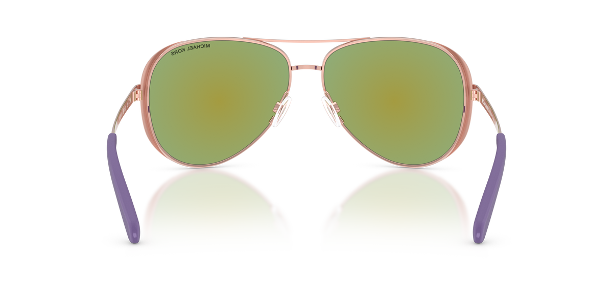 Gafas de Sol Michael Kors Chelsea MK5004 Oro Rosa y Púrpura Espejado