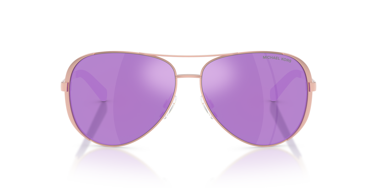 Gafas de Sol Michael Kors Chelsea MK5004 Oro Rosa y Púrpura Espejado