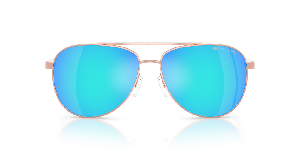 Gafas de Sol Michael Kors Hvar MK5007 Oro Rosa/Blanco y Azul Espejeado
