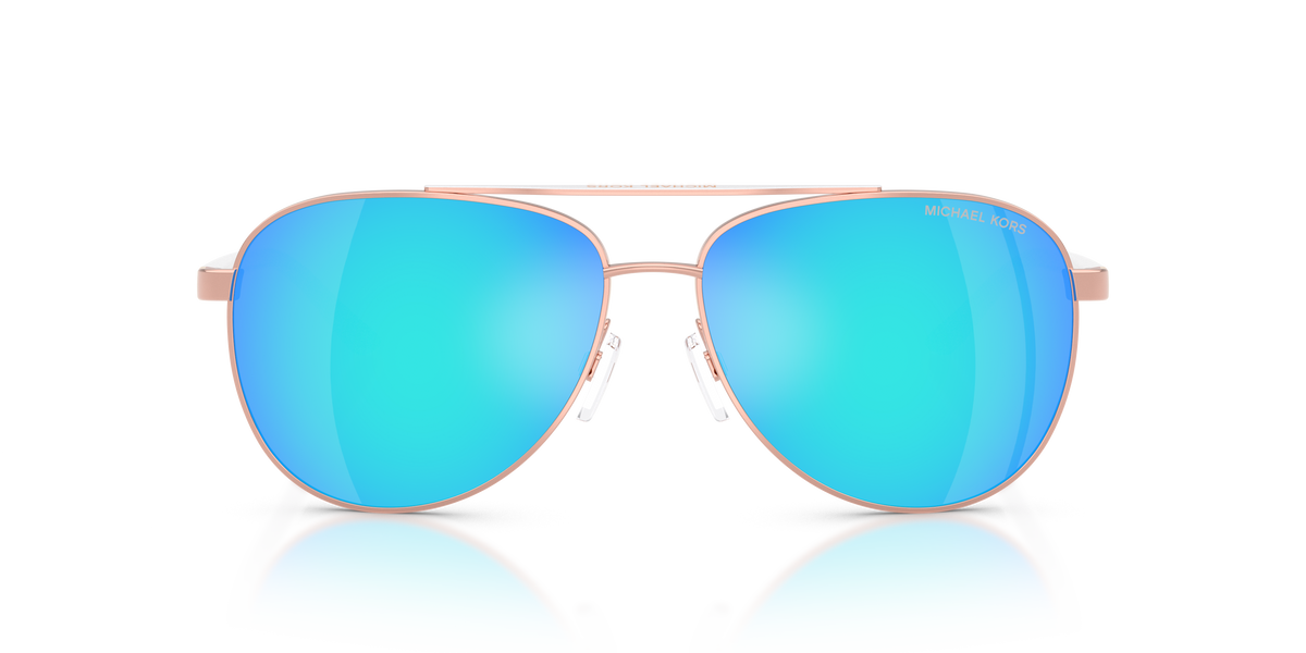 Gafas de Sol Michael Kors Hvar MK5007 Oro Rosa/Blanco y Azul Espejeado