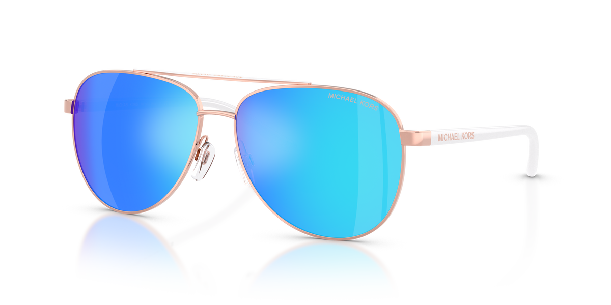 Gafas de Sol Michael Kors Hvar MK5007 Oro Rosa/Blanco y Azul Espejeado
