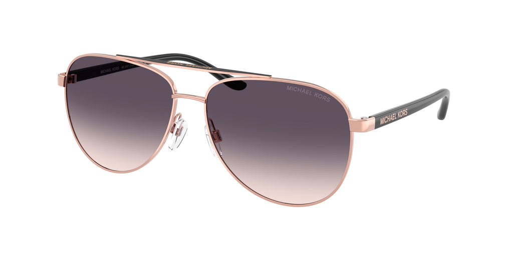 Gafas de Sol Michael Kors Hvar MK5007 Oro Rosa y Gris y Rosáceo Degradé