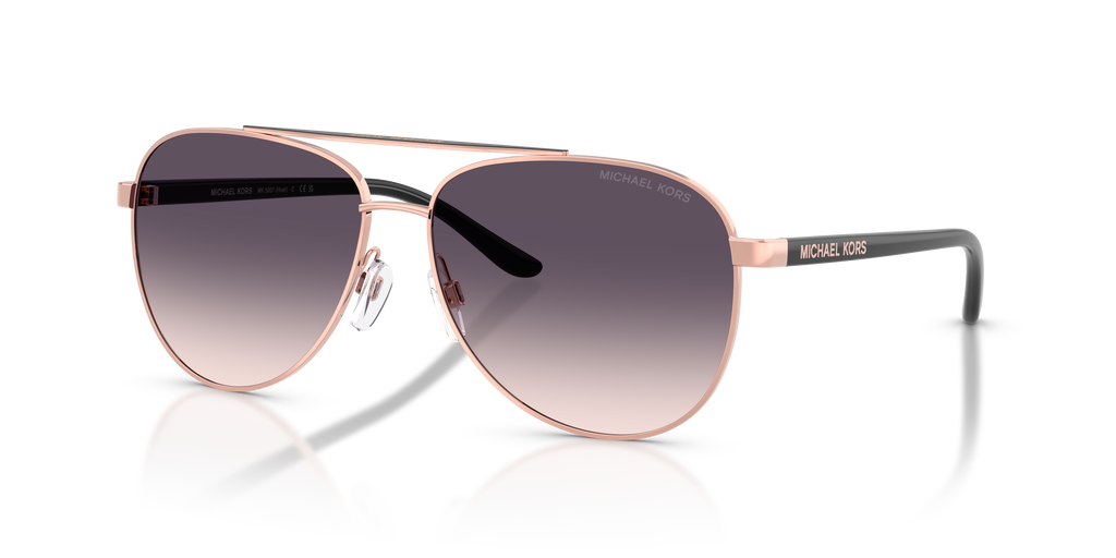 Gafas de Sol Michael Kors Hvar MK5007 Oro Rosa y Gris y Rosáceo Degradé