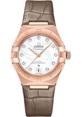 Omega Constellation Automatic Chronometer Diamond White Mother of Pearl Dial Ladies Watch 131.53.29.20.55.002