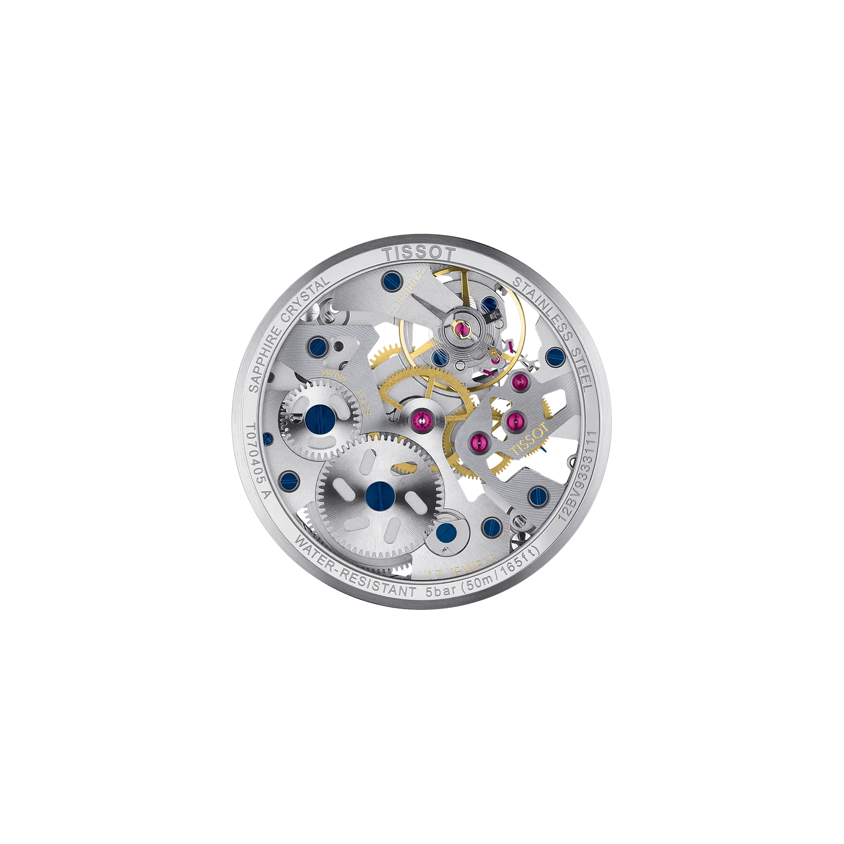 Reloj Tissot T-Complication Squelette T070.405.16.411.00 - vista trasera
