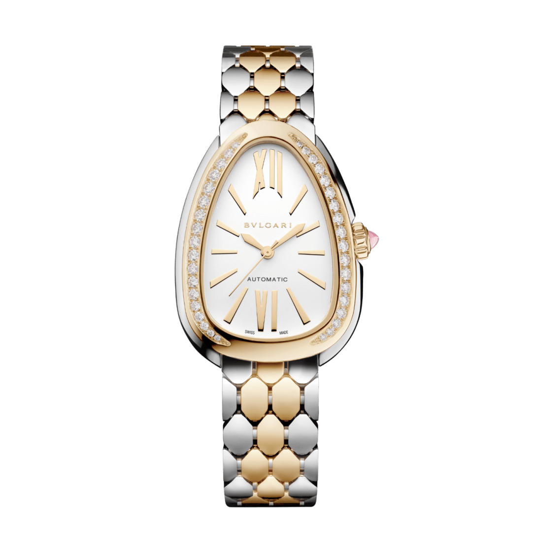 Reloj Bvlgari Serpenti Seduttori Automático Diamantes Dial Blanco 104061