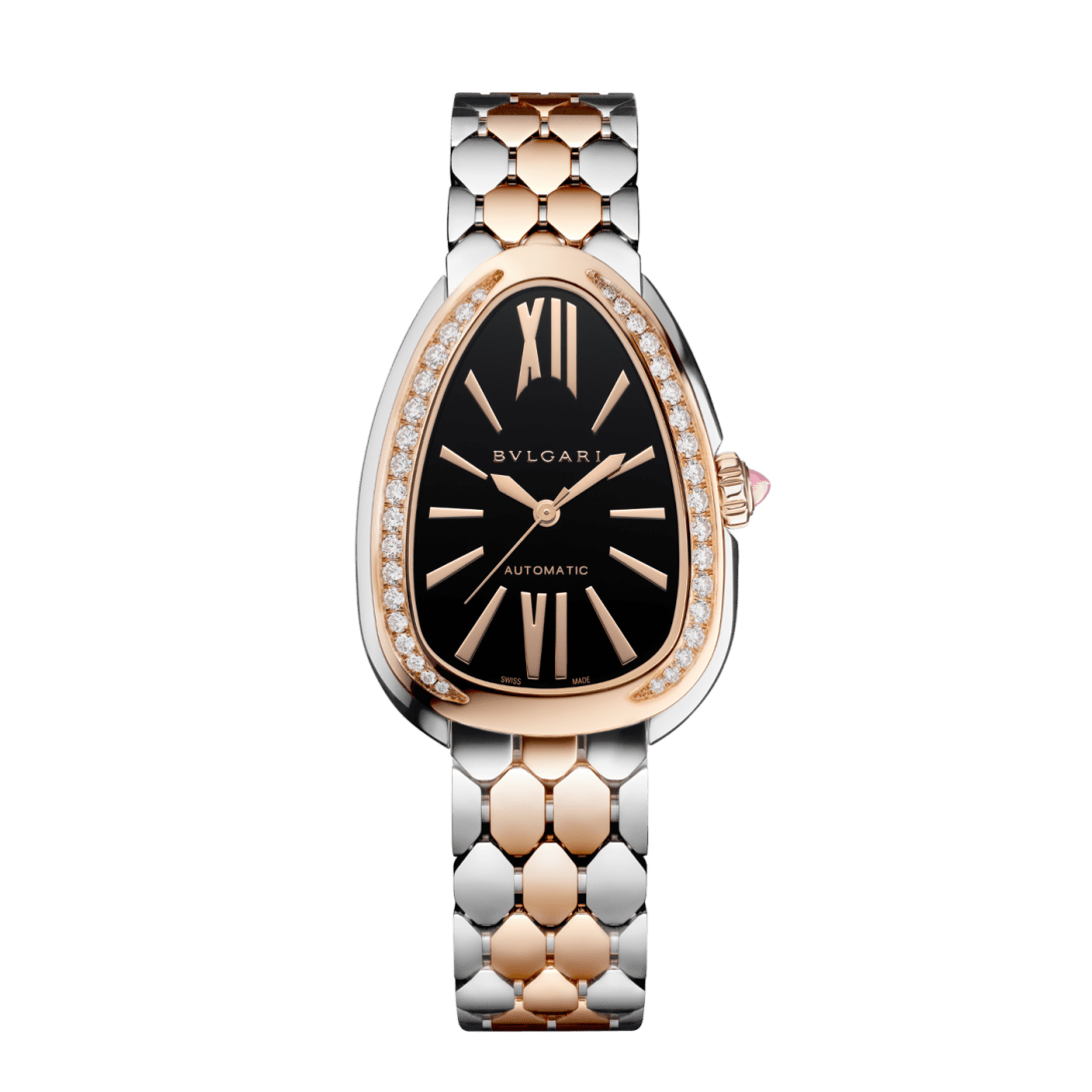 Reloj Bvlgari Serpenti Seduttori Automático Diamantes Dial Negro 104059
