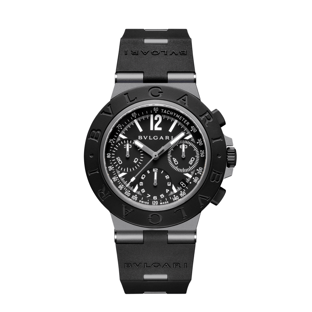 Reloj Bvlgari Titanio Cronógrafo Automático Dial Negro 104299