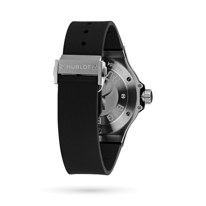 Hublot Big Bang Black Dial Diamond Black Rubber Ladies Watch 361.SX.1270.RX.1104