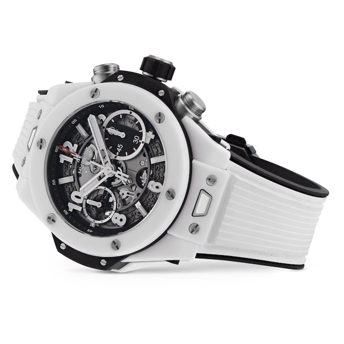 Hublot Big Bang Unico White Ceramic 441.HX.1170.RX vista lateral