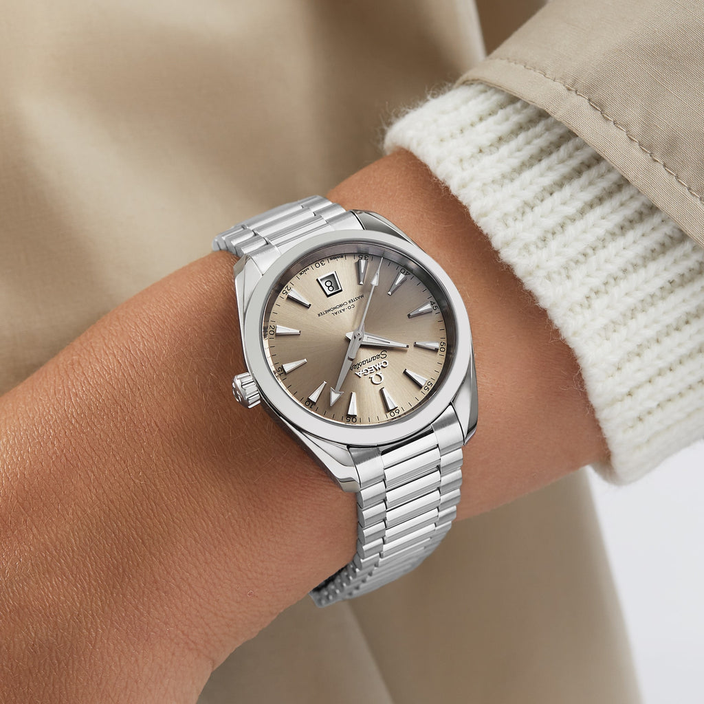 Omega Seamaster Aqua Terra Automatic Chronometer Sandstone Dial Unisex Watch