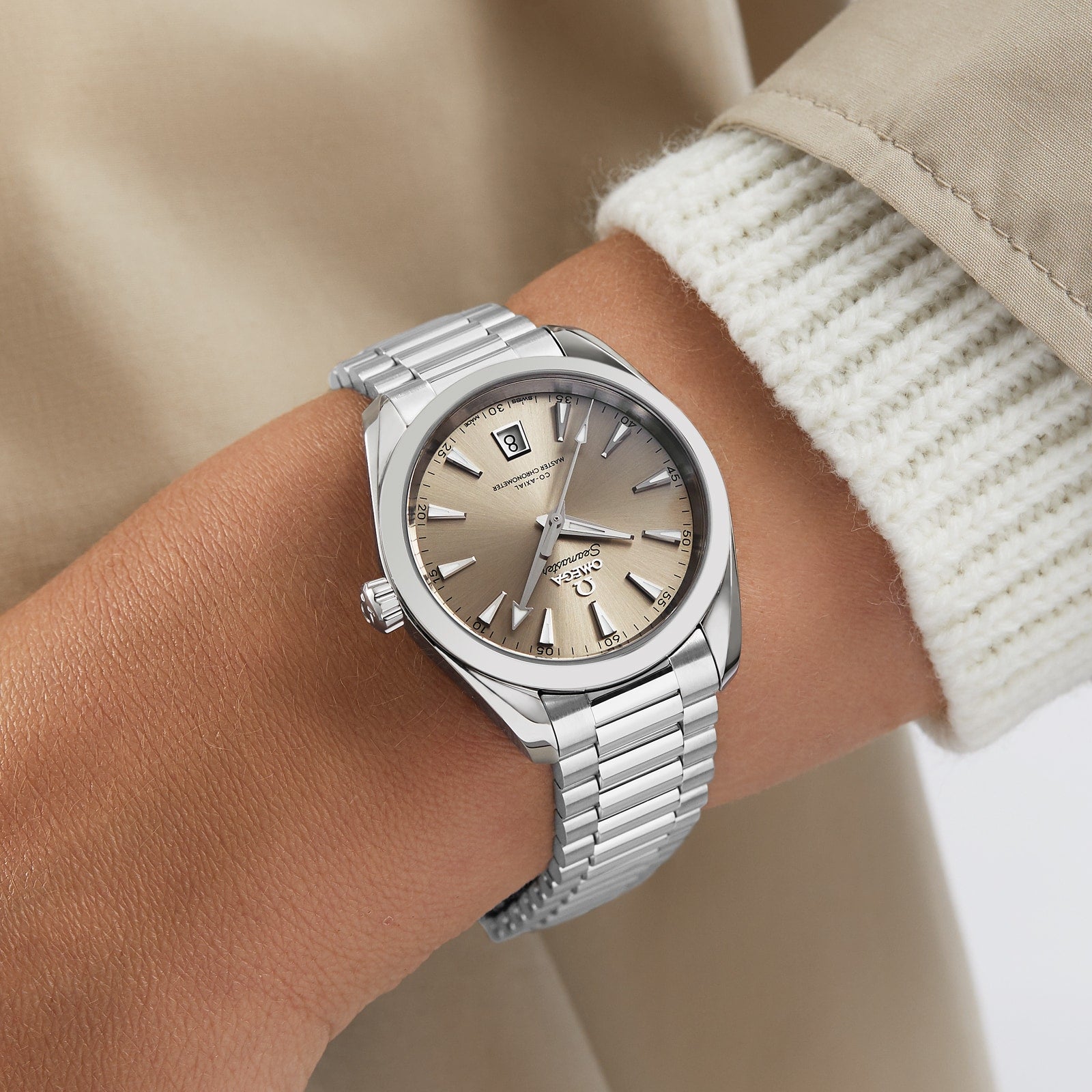 Omega Seamaster Aqua Terra Automatic Chronometer Sandstone Dial Unisex Watch