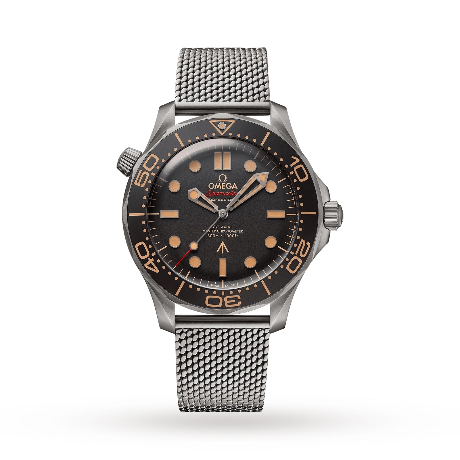 Omega Seamaster 300M 007 Edition No Time To Die Automatic Chronometer Brown Dial Men's Watch 210.90.42.20.01.001