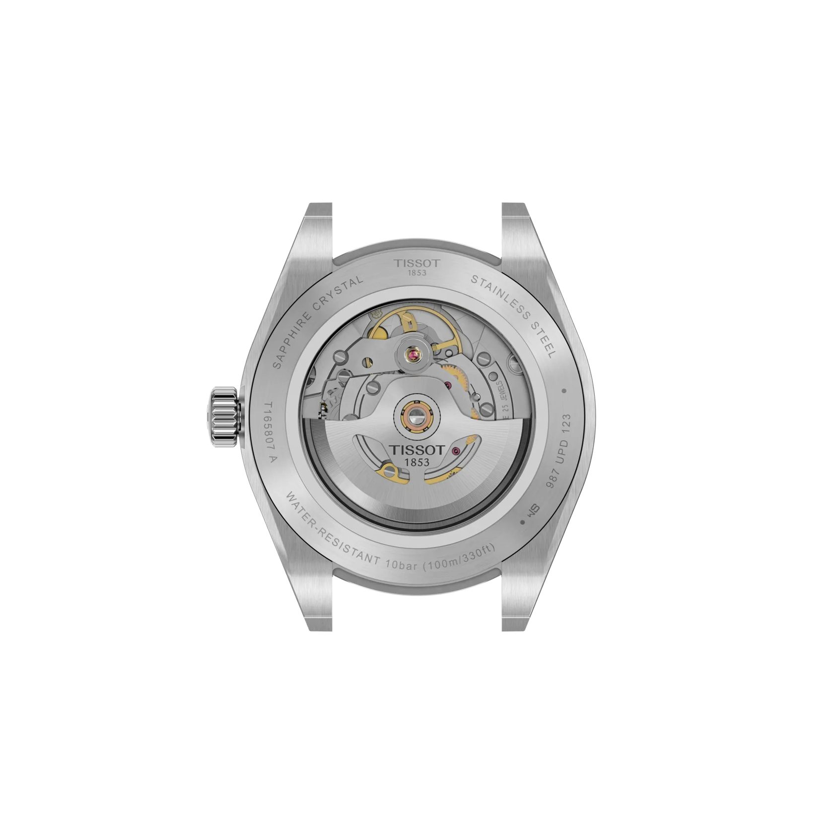Reloj Tissot Gentleman T165.807.11.091.00 vista posterior