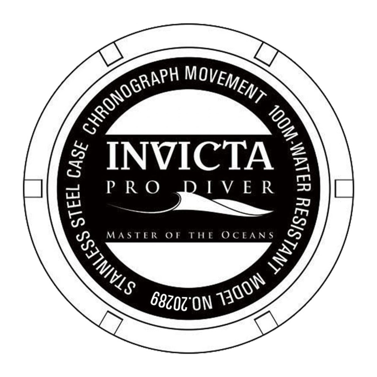 Reloj Invicta 20289 fondo de la caja