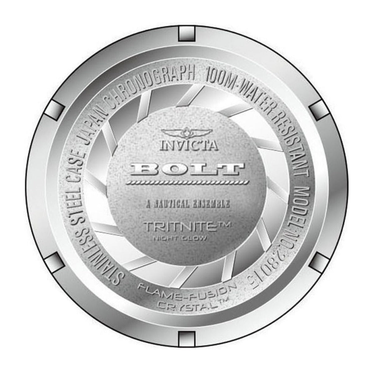 Reloj Invicta 28015 fondo de la caja