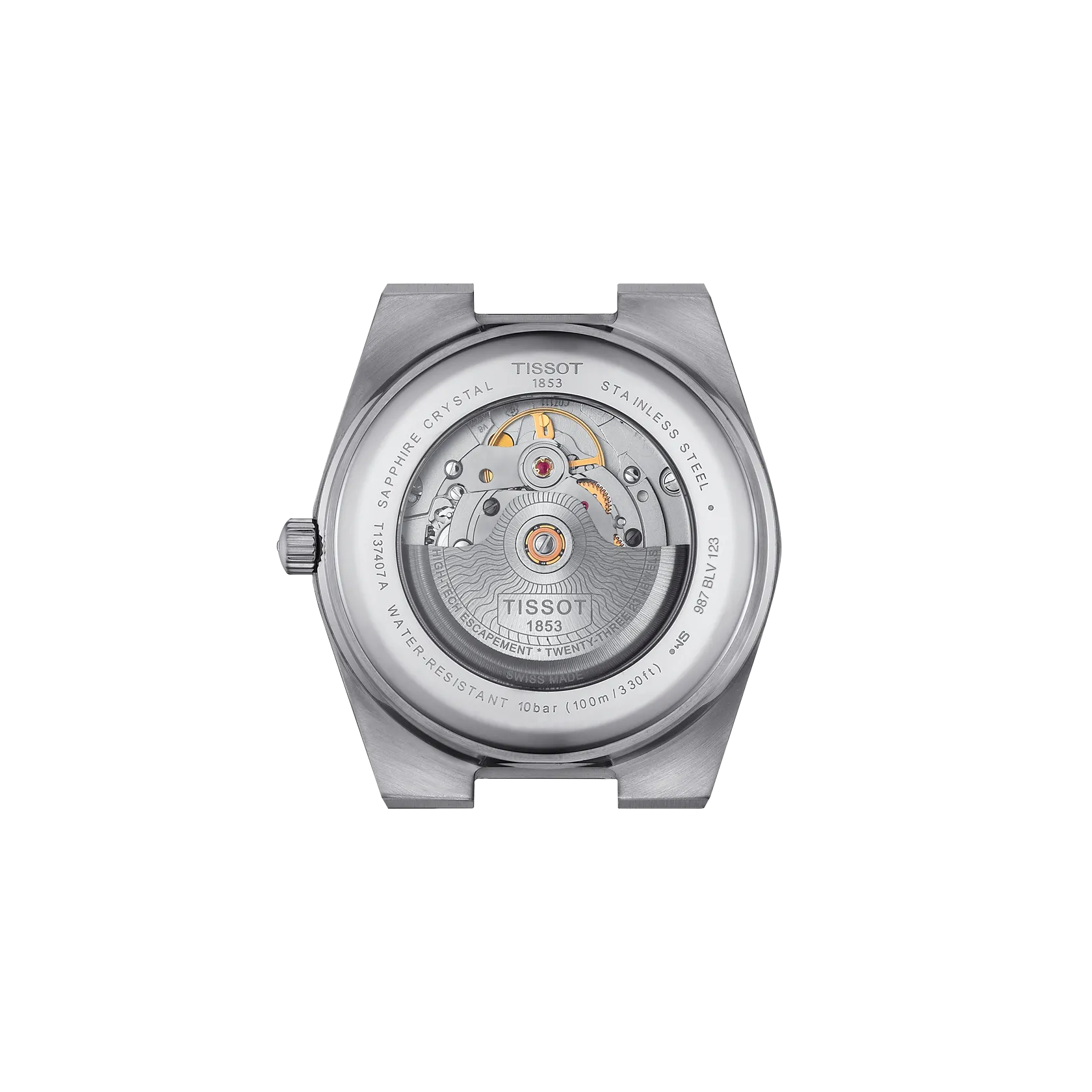 Reloj Tissot PRX T137.407.11.351.01 vista posterior