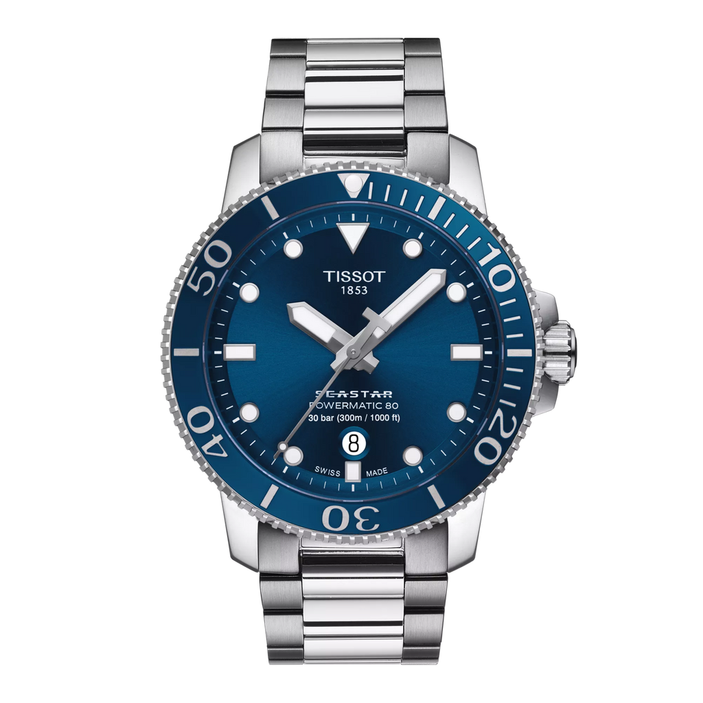 Tissot Seastar 1000 43mm Powermatic 80 T120.407.11.041.03 - vista frontal
