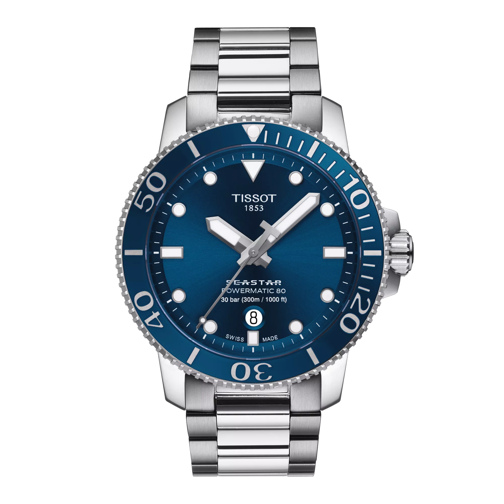 Tissot Seastar 1000 43mm Powermatic 80 T120.407.11.041.03 - vista frontal