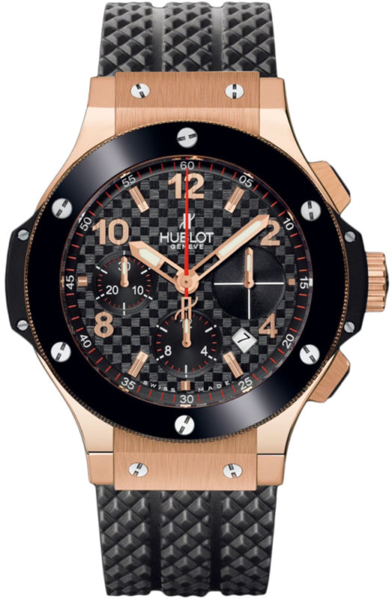 Hublot Big Bang Automatic Black Checker Pattern Dial Black Rubber Men's Watch 341.PB.131.RX