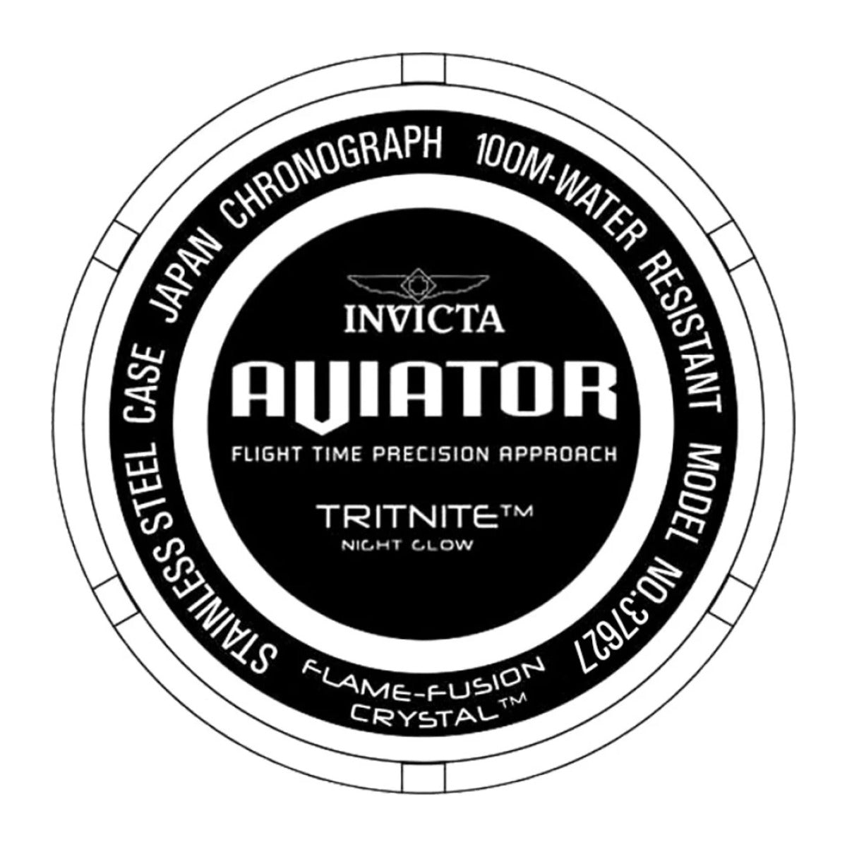 Reloj Invicta 37627 fondo de la caja