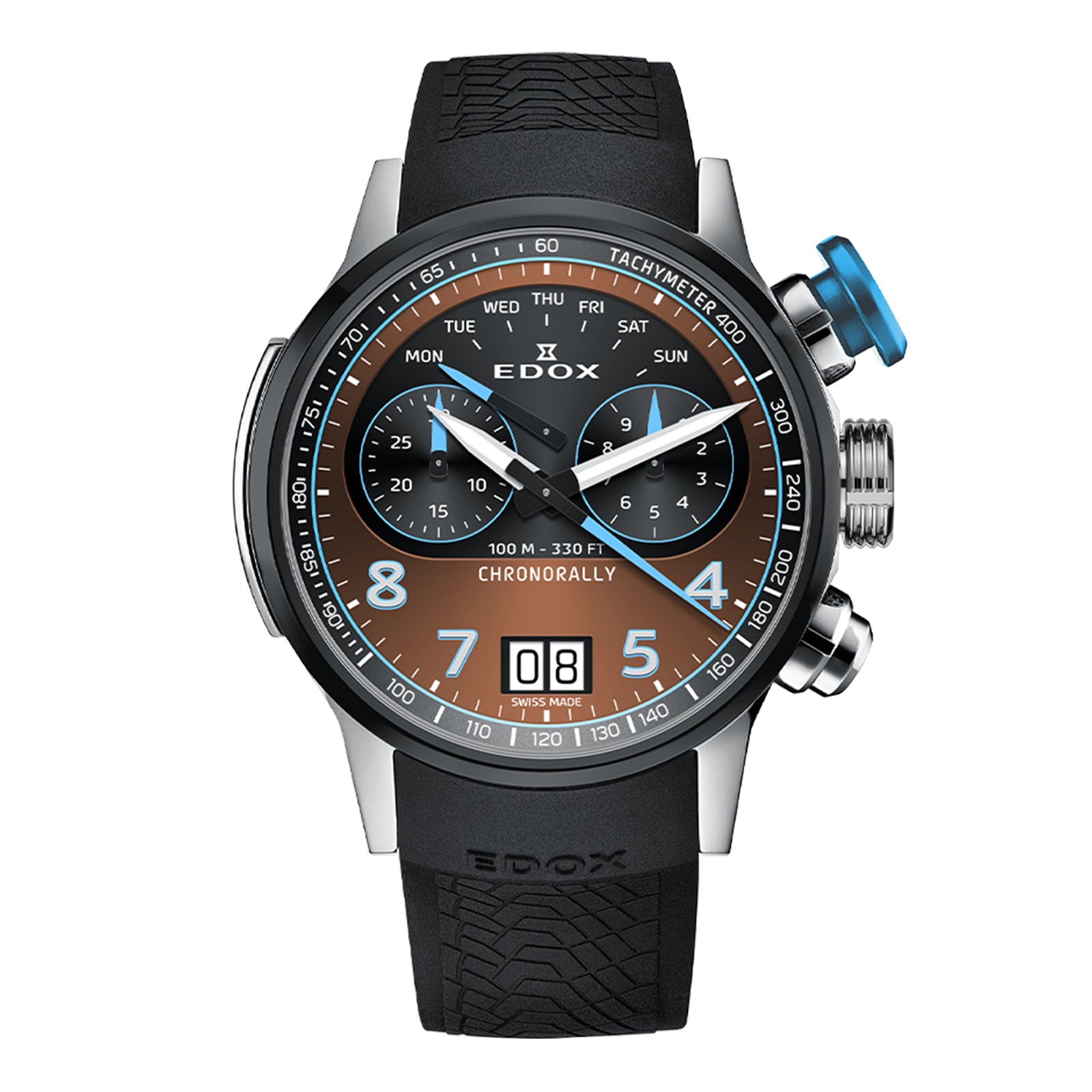 Reloj Edox Chronorally 38003-TINBU-BRNBU