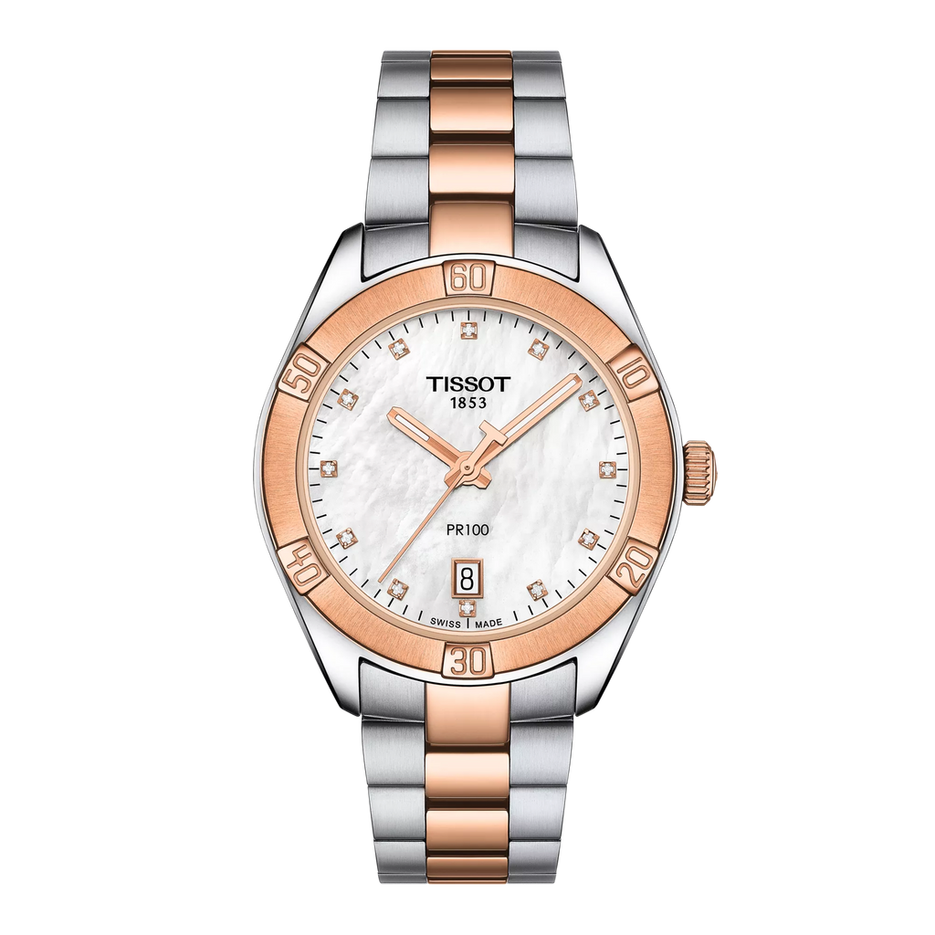 Reloj Tissot PR 100 Sport Chic Diamantes T101.910.22.116.00 - vista frontal