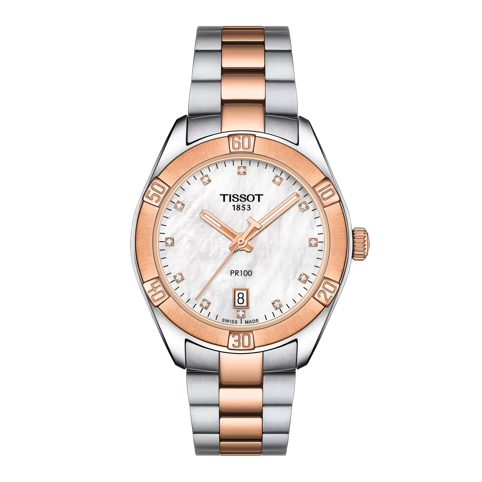 Reloj Tissot PR 100 Sport Chic Diamantes T101.910.22.116.00 - vista frontal