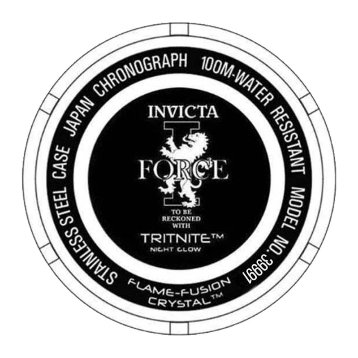 Reloj Invicta 39991 fondo de la caja