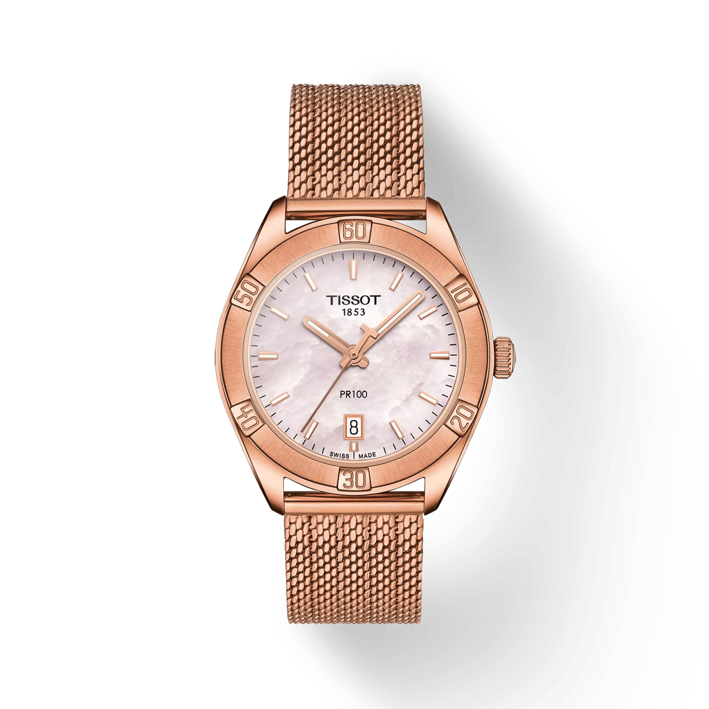 Reloj Tissot PR 100 Sport Chic Rosa T101.910.33.151.00 - con sombra