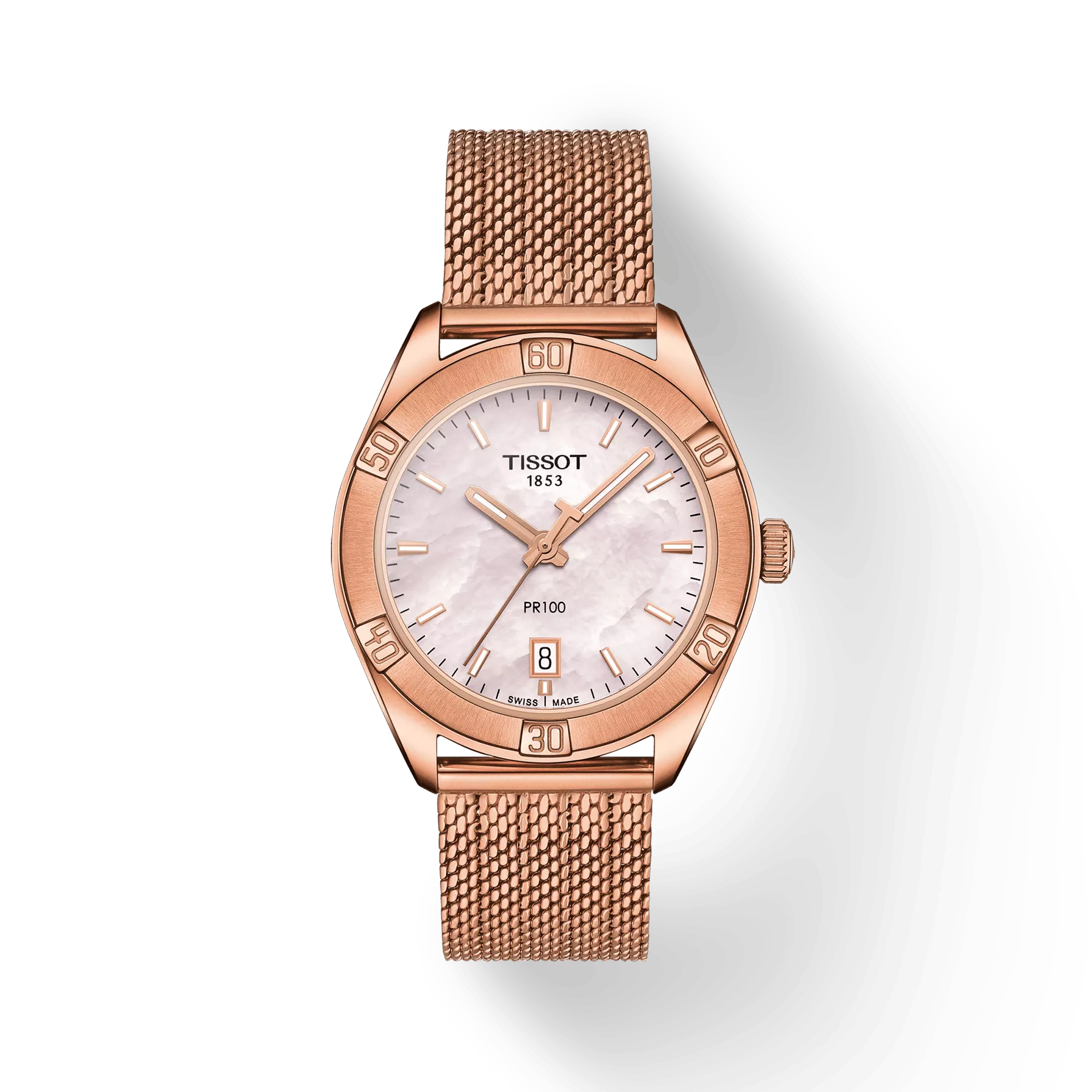 Reloj Tissot PR 100 Sport Chic Rosa T101.910.33.151.00 - con sombra