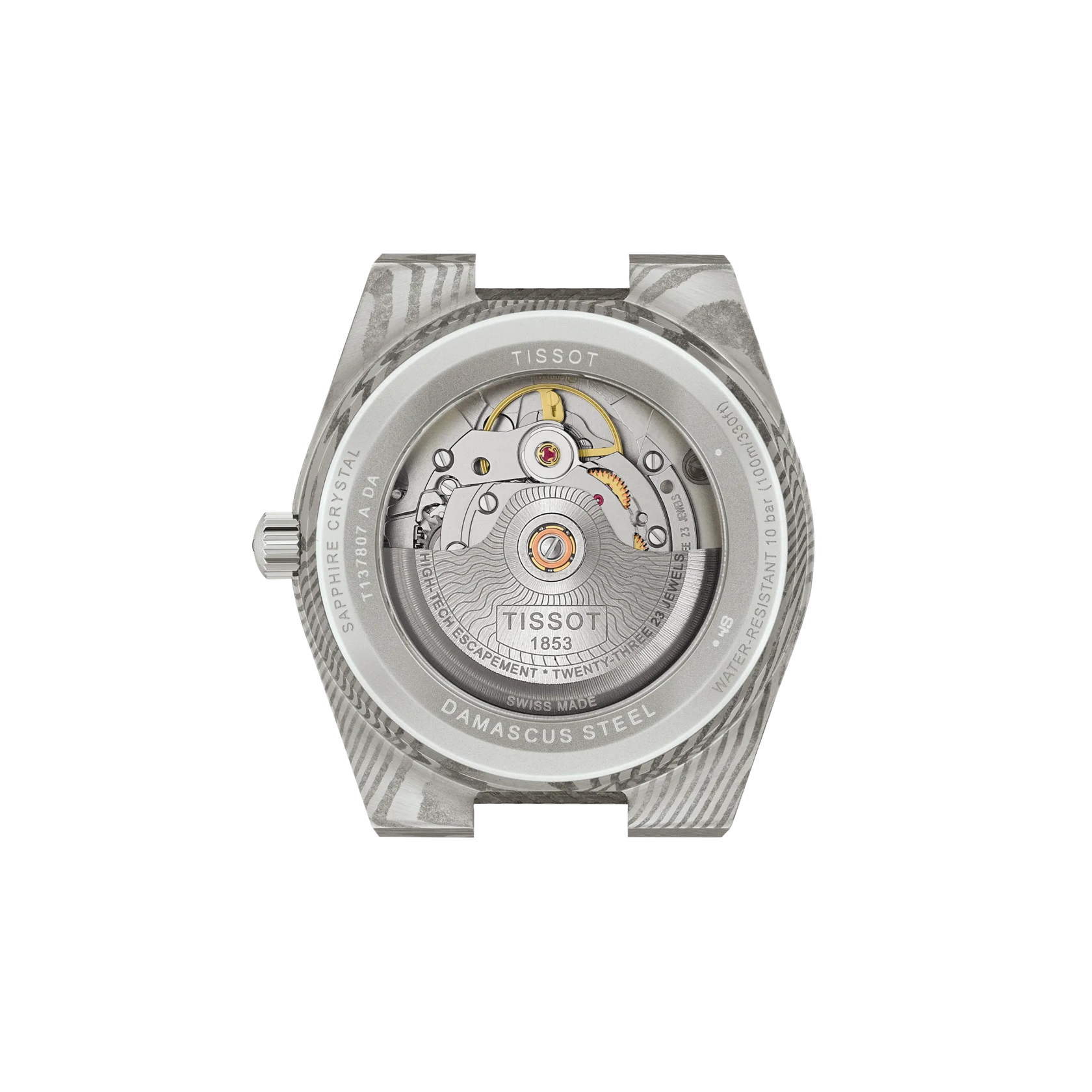 Reloj Tissot PRX Damascus T137.807.96.081.00 vista posterior