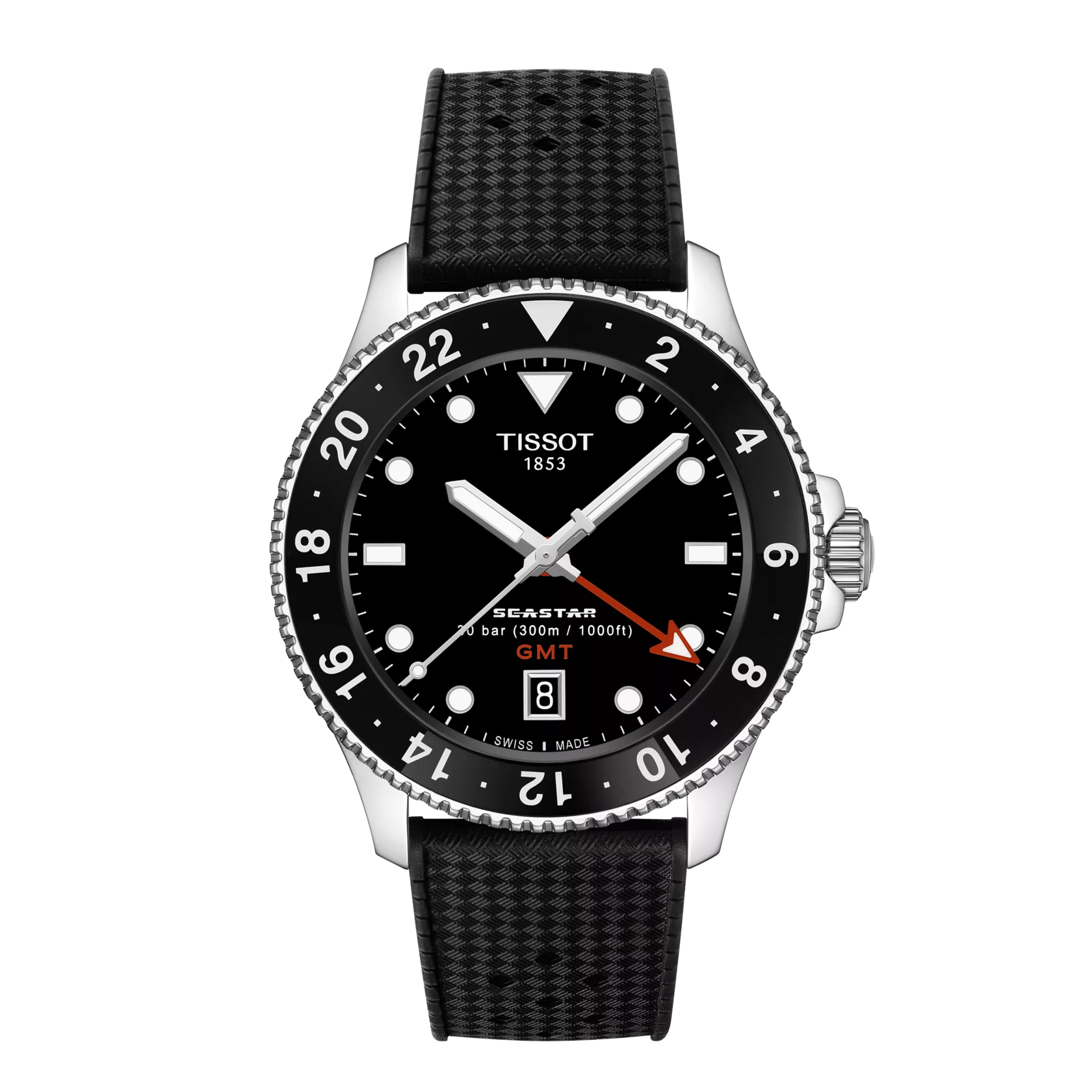 Tissot Seastar 1000 GMT 40mm T120.852.17.051.00 - vista frontal