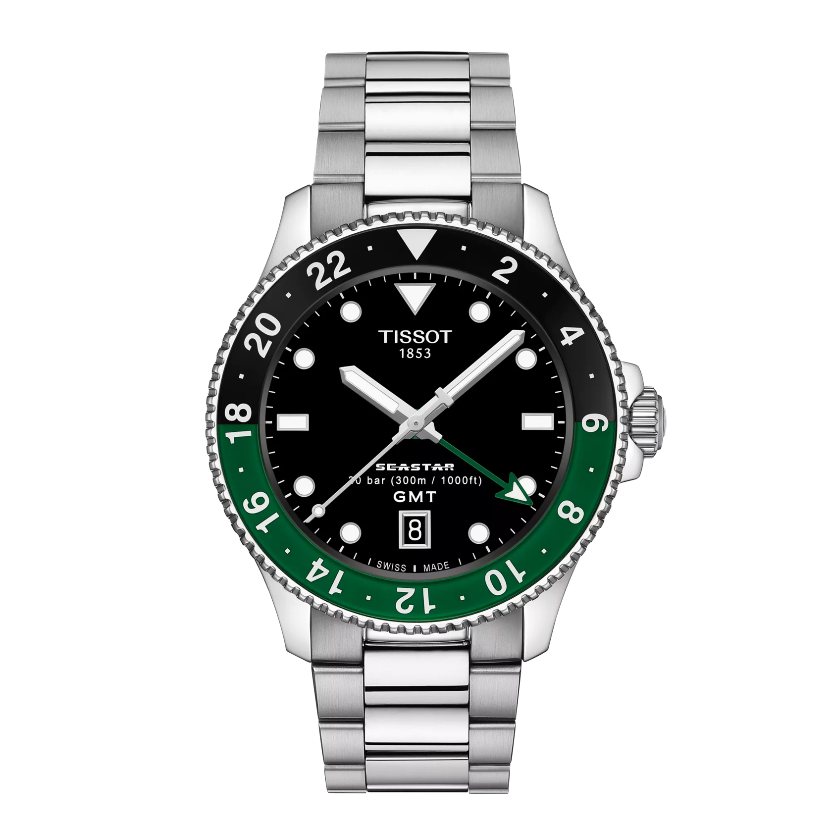 Tissot Seastar 1000 GMT 40mm T120.852.11.051.00 - vista frontal