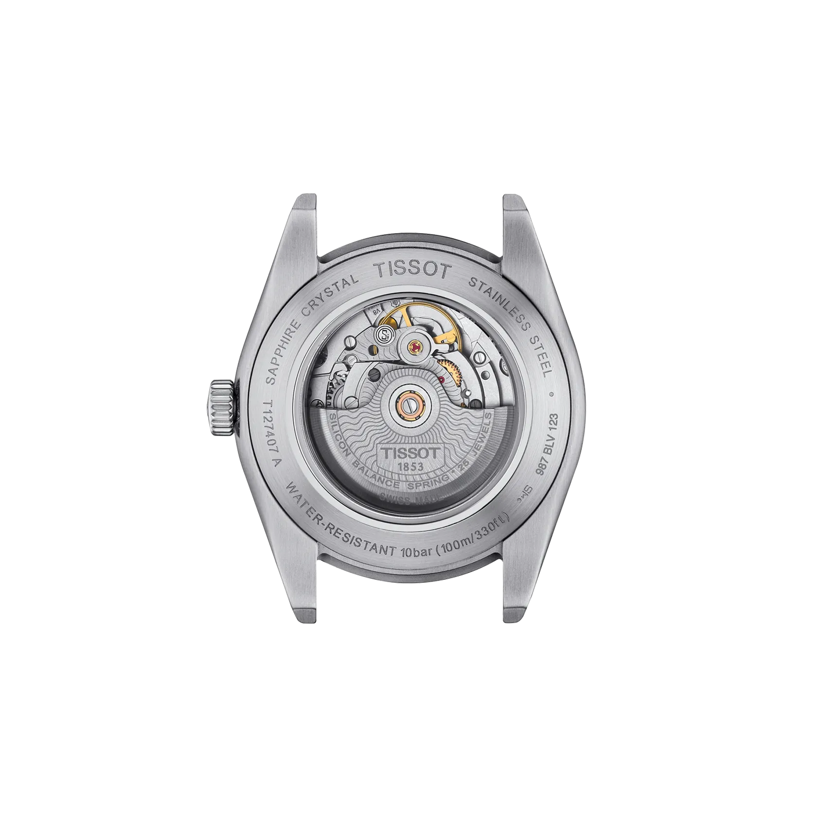 Tissot Gentleman T127.407.11.351.00 vista posterior