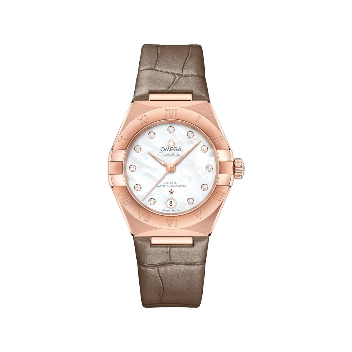 Omega Constellation Automatic Chronometer Diamond White Mother of Pearl Dial Ladies Watch 131.53.29.20.55.002