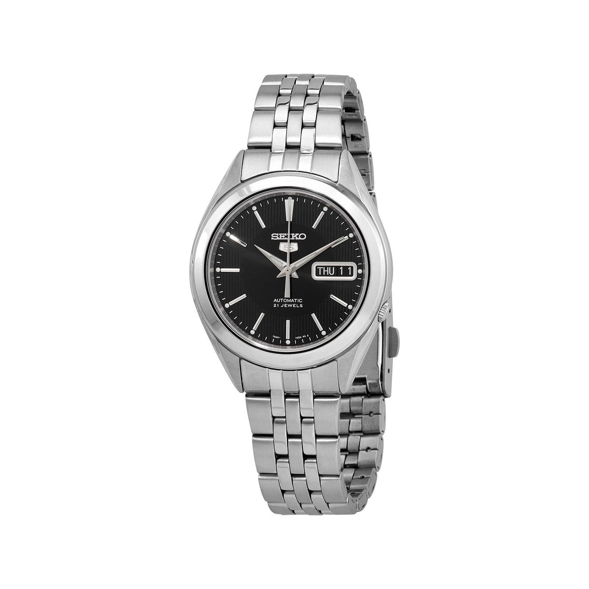 Reloj Seiko 5 Black Dial Stainless Steel SNKL23J1