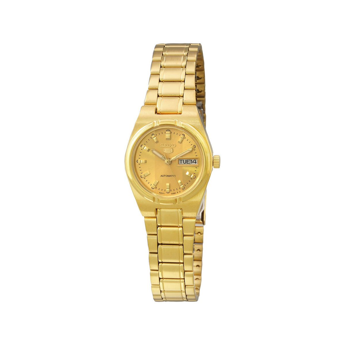 Reloj Seiko Series 5 Automatic Gold Dial Dama SYM600K1