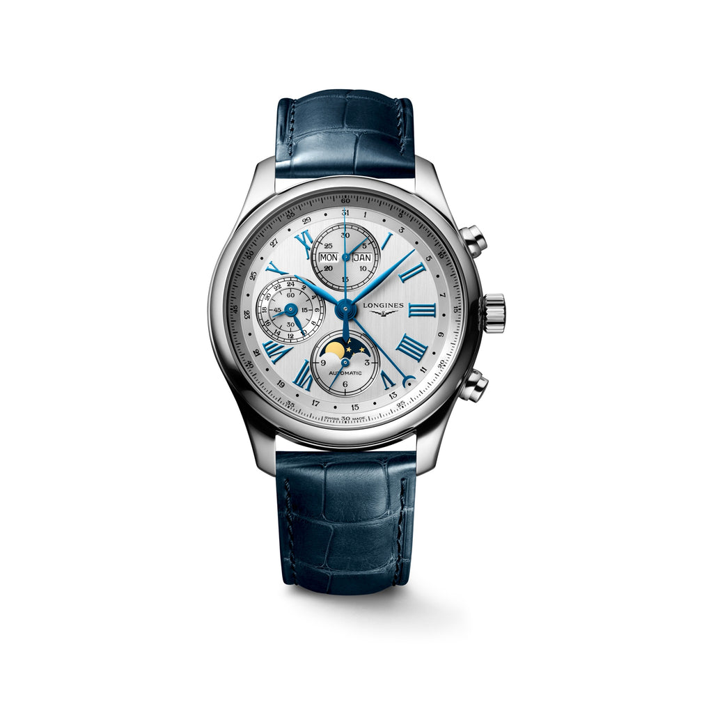 Reloj Longines Master Collection Chronograph Moonphase Dial Plateado L2.773.4.71.2