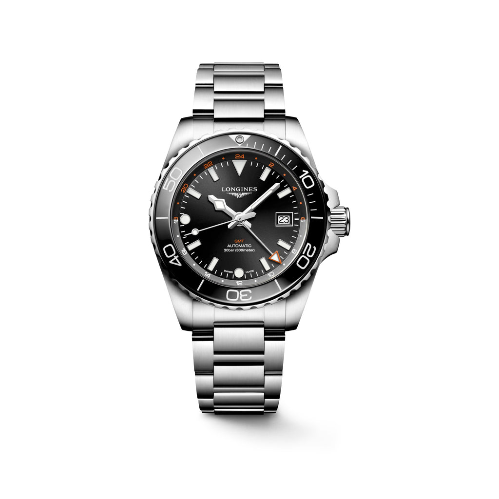 Reloj Longines HydroConquest GMT Automático Dial Negro L3.790.4.56.6