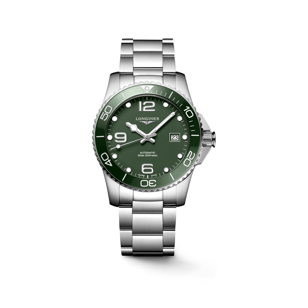 Reloj Longines HydroConquest Automático Bisel Cerámico Dial Verde L3.781.4.06.6