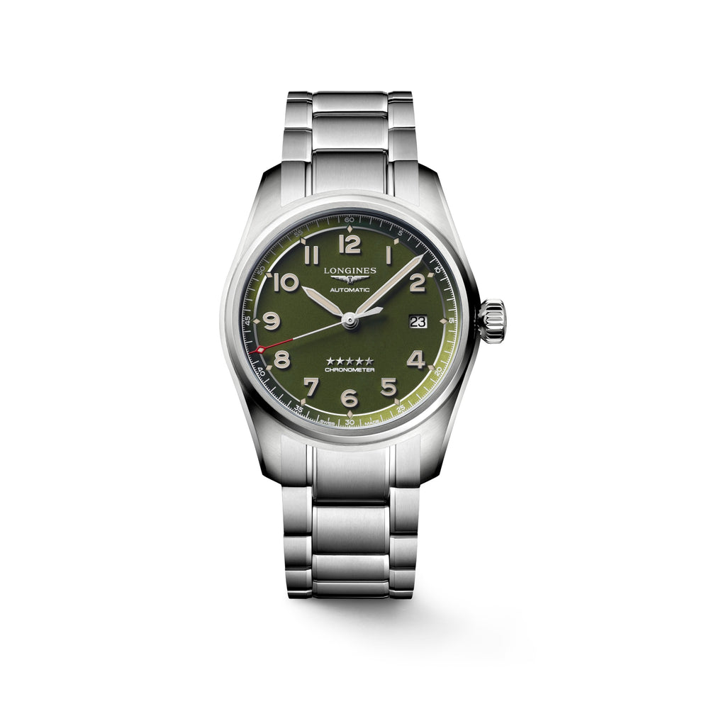 Reloj Longines Spirit Automático Cronometro Dial Verde L3.810.4.03.2